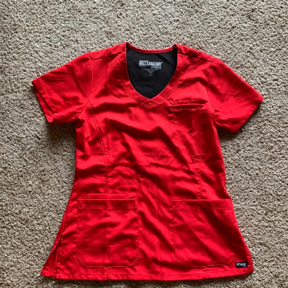 Red Grey’s Anatomy Scrub Top